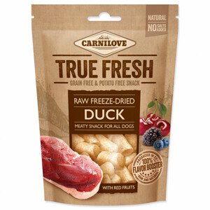 CARNILOVE True Fresh Freeze-Dried snack DUCK with 5 red fruits - Zákaznícke dni 28.3. – 30.4.2024