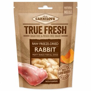 CARNILOVE True Fresh Freeze-Dried snack RABBIT with Pumpkin - Zákaznícke dni 28.3. – 30.4.2024
