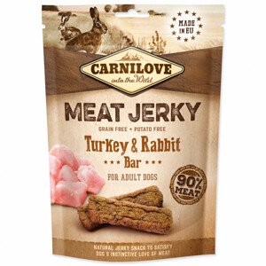 CARNILOVE Jerky Snack Turkey & Rabbit Bar - Zákaznícke dni 28.3. – 30.4.2024