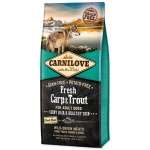 CARNILOVE Fresh Carp & Trout Shiny Hair & Healthy Skin for Adult dogs - Zákaznícke dni 28.3. – 30.4.2024