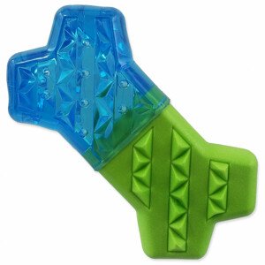 Hračka DOG FANTASY Kost chladící zeleno-modrá 13,5x7,4x3,8cm - Zákaznícke dni 28.3. – 30.4.2024