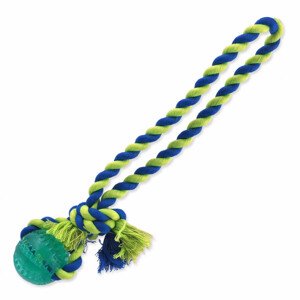 Hračka DOG FANTASY DENTAL MINT míček házecí s provazem zelený 5 x 30 cm - Zákaznícke dni 28.3. – 30.4.2024