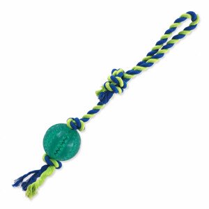 Hračka DOG FANTASY DENTAL MINT míček házecí s provazem smyčka zelený 7 x 50 cm - Zákaznícke dni 28.3. – 30.4.2024
