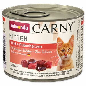 Konzerva ANIMONDA Carny Kitten hovězí + krůtí srdíčka - Zákaznícke dni 28.3. – 30.4.2024