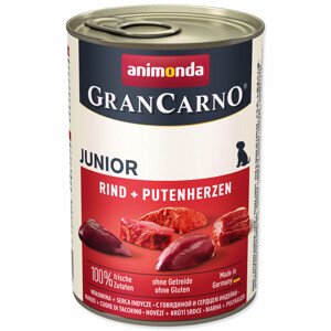 Konzerva ANIMONDA Gran Carno Junior hovězí + krůtí srdce - Zákaznícke dni 28.3. – 30.4.2024