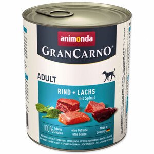Konzerva ANIMONDA Gran Carno hovězí + losos + špenát - Zákaznícke dni 28.3. – 30.4.2024