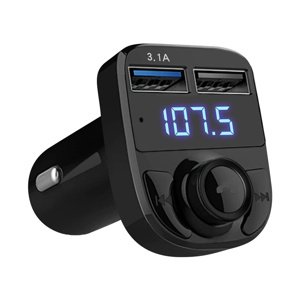 FM SD MP3 Bluetooth vysílač, 2xUSB nabíječka