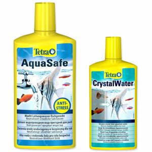Přípravek Tetra Aqua Safe 500ml + Tetra Crystal Water 250ml zdarma