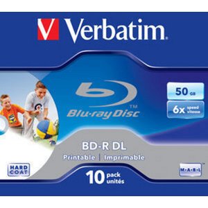 Médium Verbatim BD-R DL 50GB 6x WIDE PRINTABLE BOX 10pck/BAL