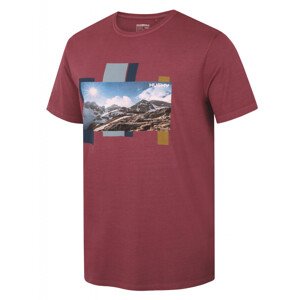 Pánské bavlněné triko Tee Skyline M bordo (Velikost: M)