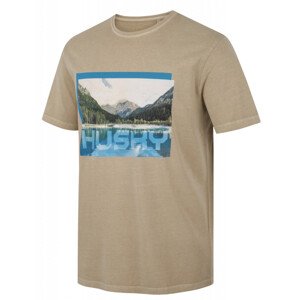 Pánské bavlněné triko Tee Lake M beige (Velikost: S)