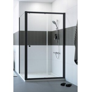 CONCEPT 100 BLACK EDITION sprchové dveře 140x200 cm, posuvné, černá/čiré sklo