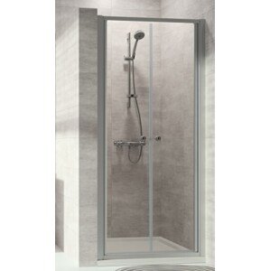 CONCEPT 100 NEW sprchové dveře 80x190 cm, lítací, stříbrná matná/čiré sklo