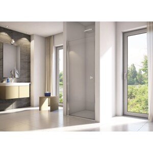 CONCEPT 200 CON1 sprchové dveře 900x2000mm jednokřídlé, aluchrom/čiré sklo concept-clean
