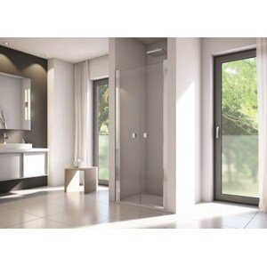 CONCEPT 200 CON2 sprchové dveře 1000x2000mm dvoukřídlé, aluchrom/čiré sklo concept-clean