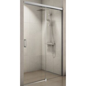 CONCEPT 300 STYLE sprchové dveře 1000x2000mm, posuvné, jednodílné, s pevnou stěnou v rovině, pravé, aluchrom/čiré sklo