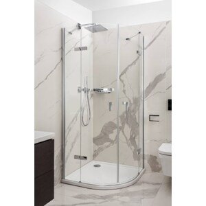 CONCEPT 400 sprchový kout 90x90 cm, R500, křídlové dveře, stříbrná pololesklá/sklo čiré