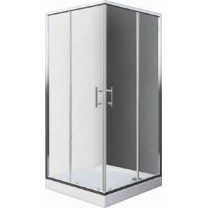 EASY ELS2 800 B sprchový kout 80x80 cm, rohový vstup, posuvné dveře, bílá/transparent