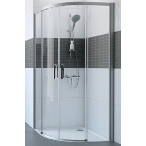 HÜPPE CLASSICS 2 EASY ENTRY B1/B2 sprchový kout 90x90 cm, R500, posuvné dveře, pololesklá stříbrná/čiré sklo
