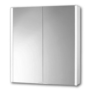 JOKEY CANTALU zrcadlová skříňka 67x73,5x16,5 cm, osvětlení, s vypínačem a el. zásuvkou, hliník, aluminium
