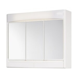 JOKEY SAPHIR zrcadlová skříňka 60x51x18 cm, osvětlení, s vypínačem a el. zásuvkou, plast, bílá
