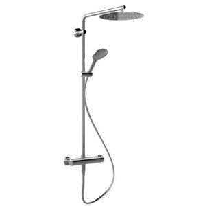 LAUFEN TWINPLUS sprchový set s termostatickou baterií, horní sprcha, ruční sprcha se 3 proudy, tyč, hadice, chrom