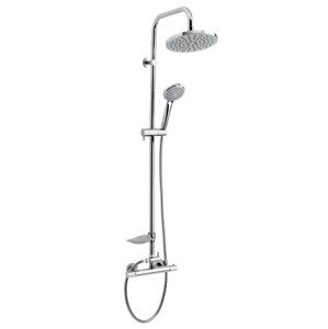 NOVASERVIS sprchový set s termostatickou baterií, horní sprcha, ruční sprcha, tyč, hadice, chrom