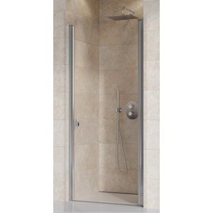 RAVAK CHROME CSD1 80 sprchové dveře 80x195 cm, lítací, satin/sklo transparent