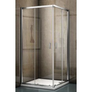 RIHO HAMAR 2.0 sprchový kout 90x90 cm, rohový vstup, posuvné dveře, chrom/sklo čiré