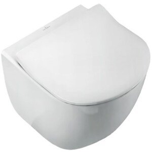 VILLEROY & BOCH VERITY DESIGN 2.0 závěsné WC 370x560mm, Combi-Pack, včetně sedátka, rimless DirectFlush, bílá Alpin CeramicPlus