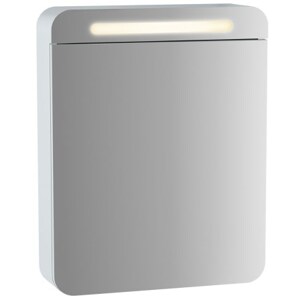VITRA SENTO zrcadlová skříňka 50x70x15 cm, osvětlení, s vypínačem, panty vlevo, matt white