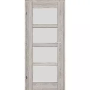 Interiérové dveře Juka 4 -  Dub šedý Greko, 80/197 cm, P