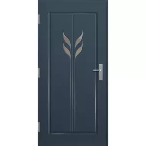 Venkovní vchodové dveře P144 - Ořech, 82mm, Hz: 208, Sz: 102 L, dovnitř