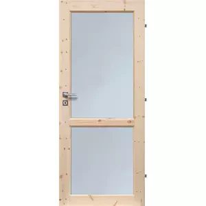 Dřevěné dveře MASIV Model 2, sklo mat, 80 L, BB