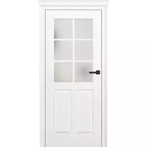 Bílé interiérové dveře Peonia 6 (UV Lak) - Výška 210 cm