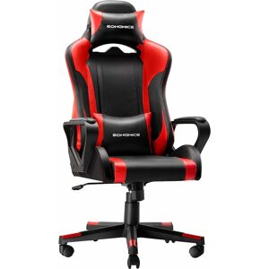 Počítačová židle černo-červená