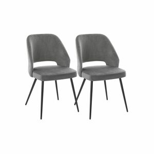 Sada 2 jídelních židlí v šedé barvě