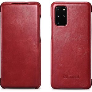 Kožené pouzdro iCarer na Samsung Galaxy S20 Plus Barva: Červená